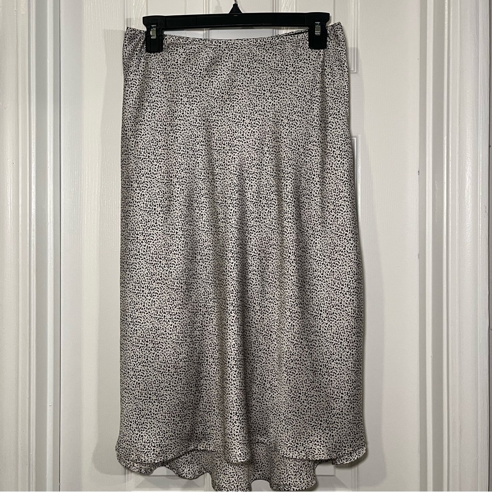 Black and White Midi Skirt